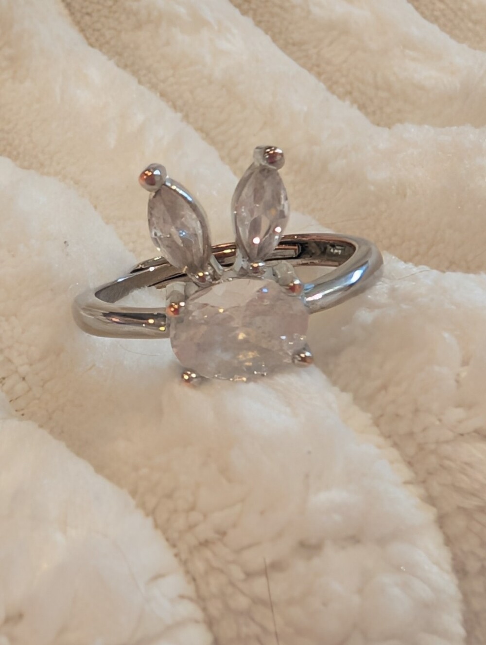 Bunny Cubic Zirconia Ring - Clear